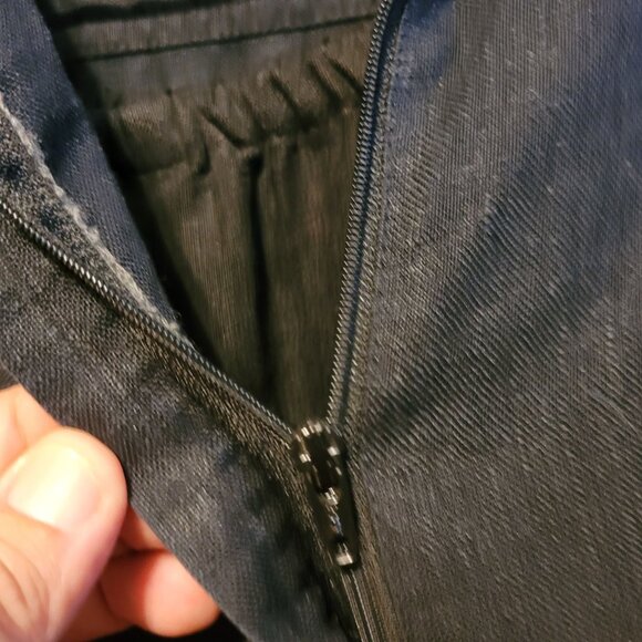 Vintage Neiman Marcus Linen Outfit Black Large 2 Pieces Women - Picture 7 of 14